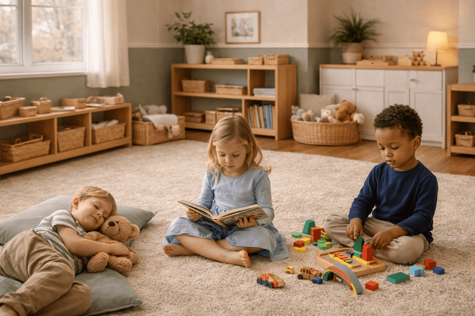 Day care routine and quiet play