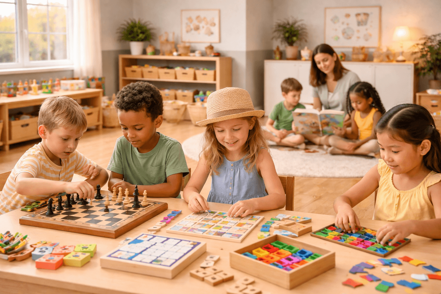 Children participating in summer camp activities